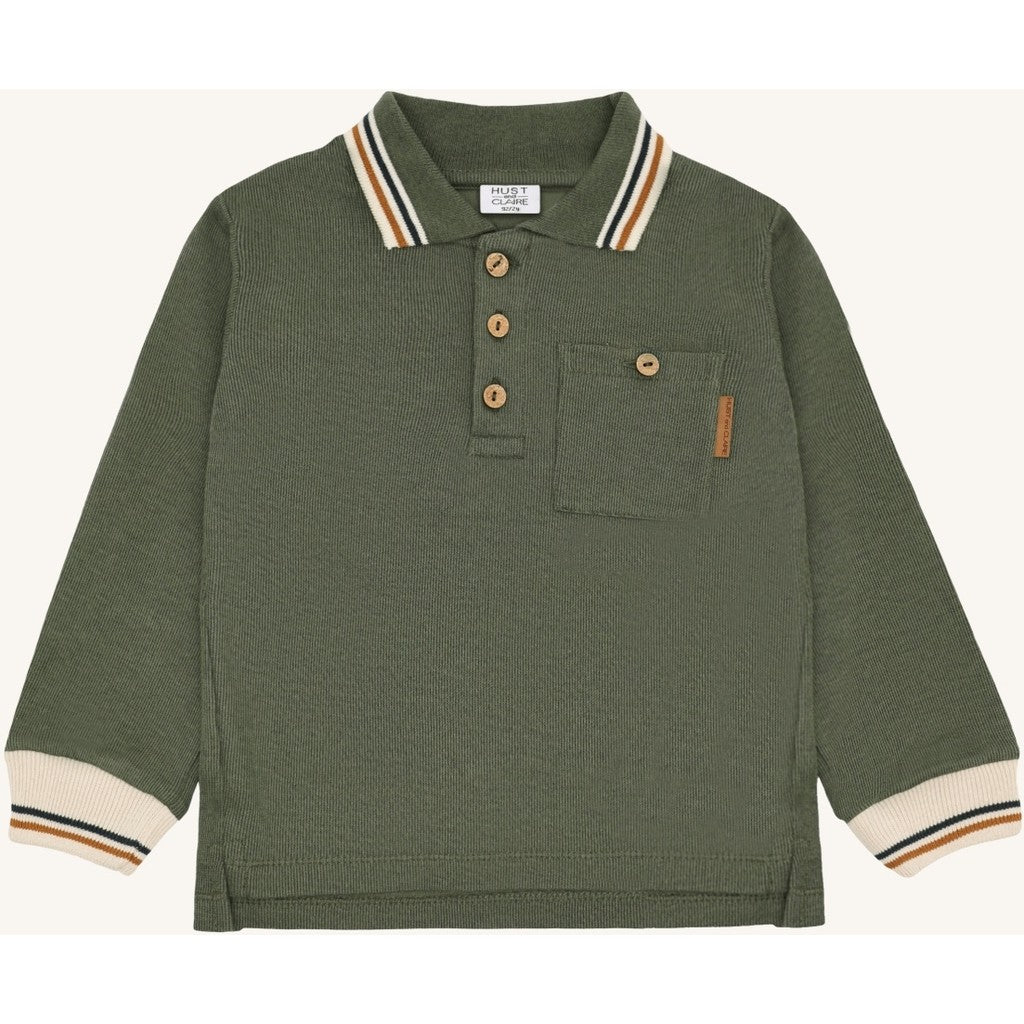 Hust & Claire HCStevie Polo stripes Polo L/S 3461 Deep Ivy