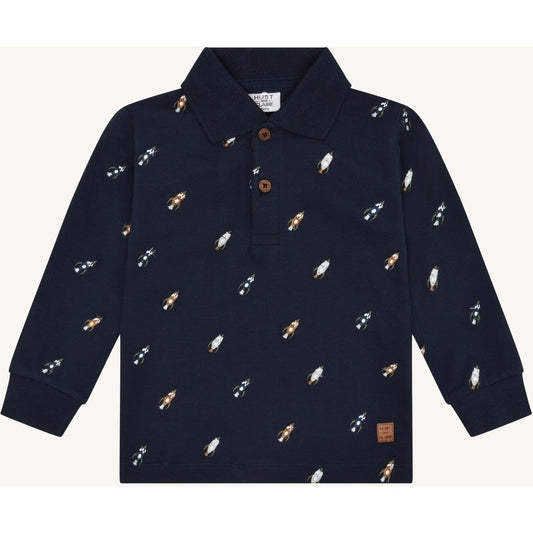 Hust & Claire HCStevie Space embroidery Polo L/S 4150 More Navy