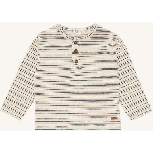 Hust & Claire HCSune Knitted stripe T-shirt L/S 3272 Snow White