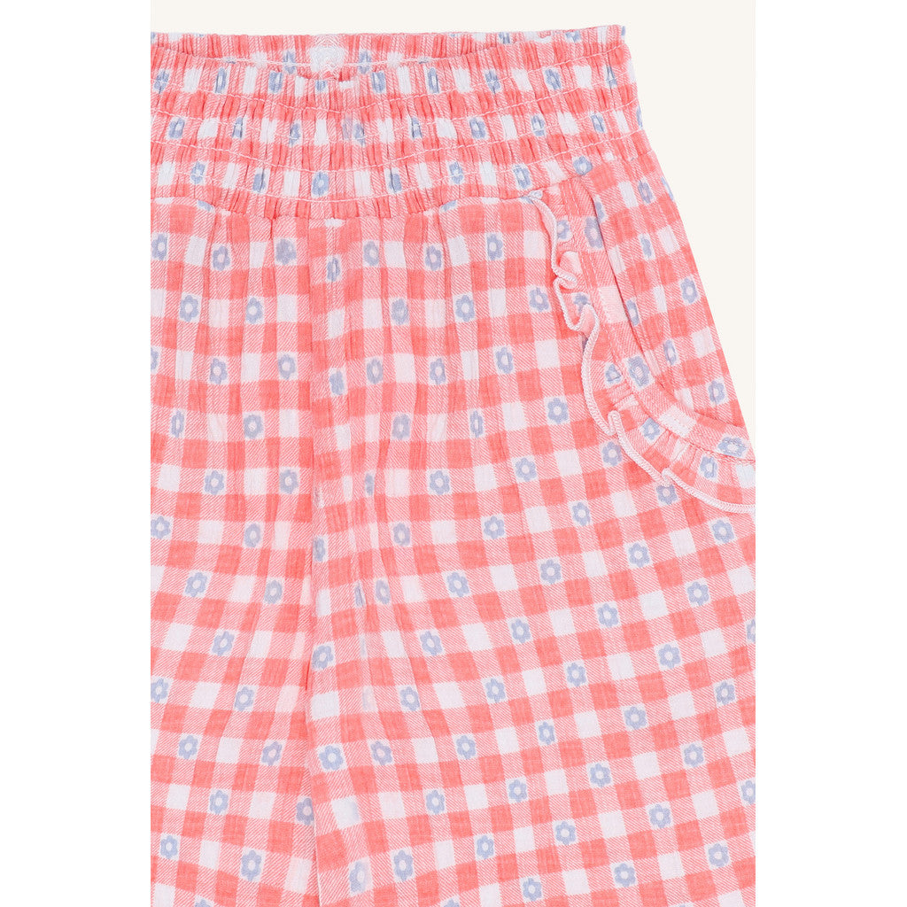 Hust & Claire HCTeah Flower Check Trousers 3761 Shell