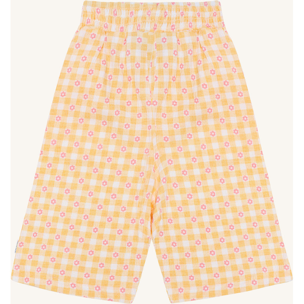 Hust & Claire HCTeah Flower Check Trousers 4614 Nectar
