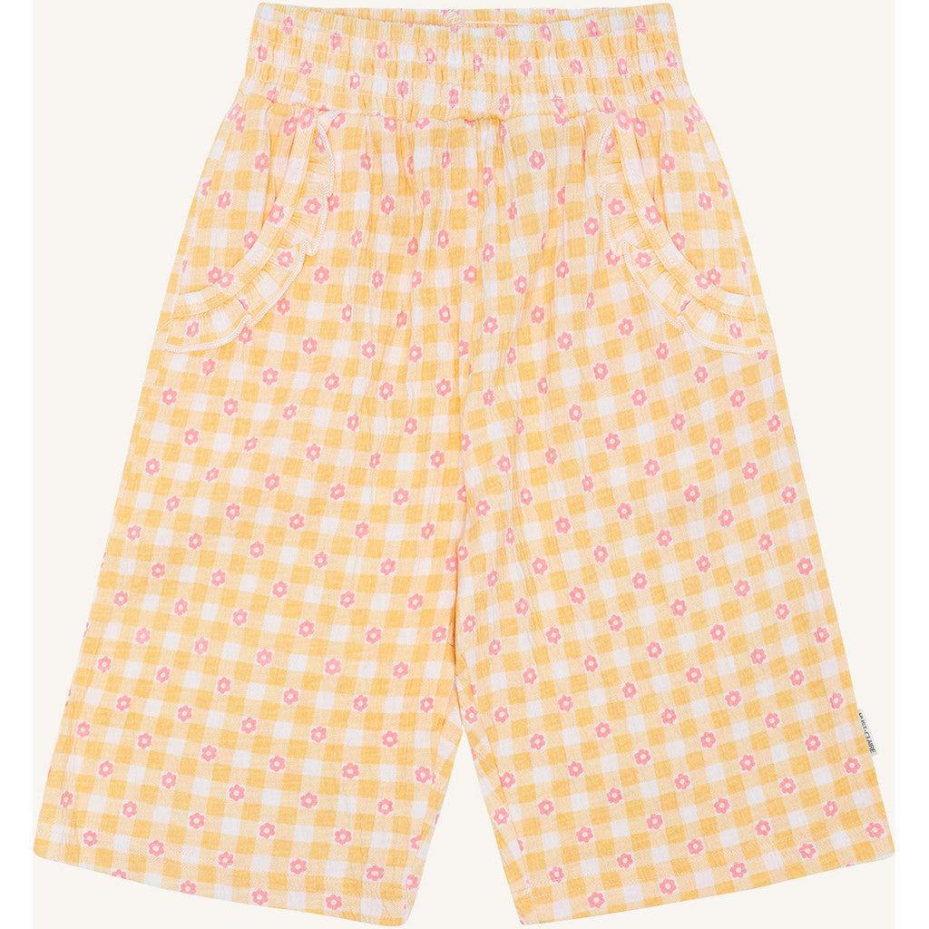 Hust & Claire HCTeah Flower Check Trousers 4614 Nectar