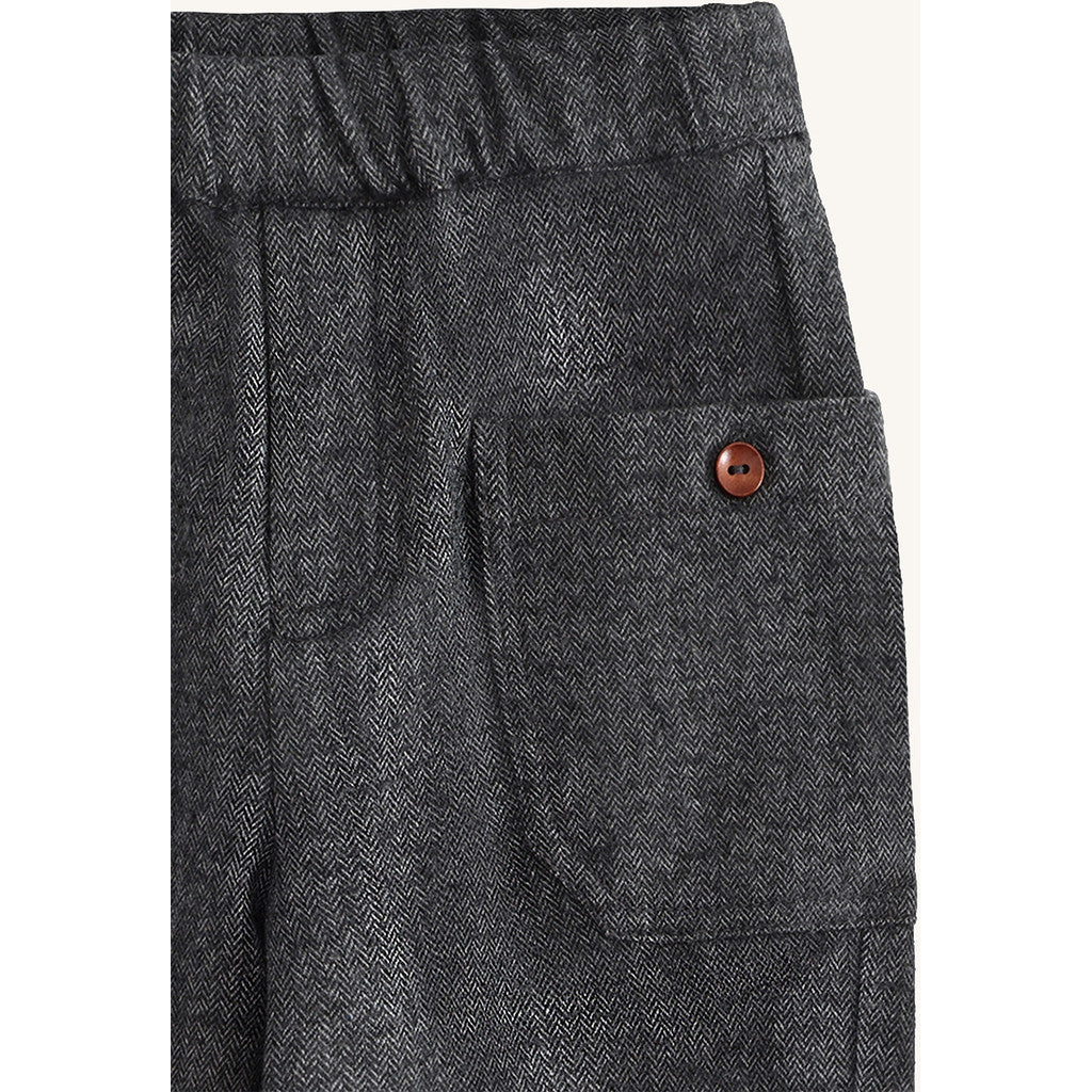 Hust & Claire HCTue Herringbone Trousers 1202 Grey Blend