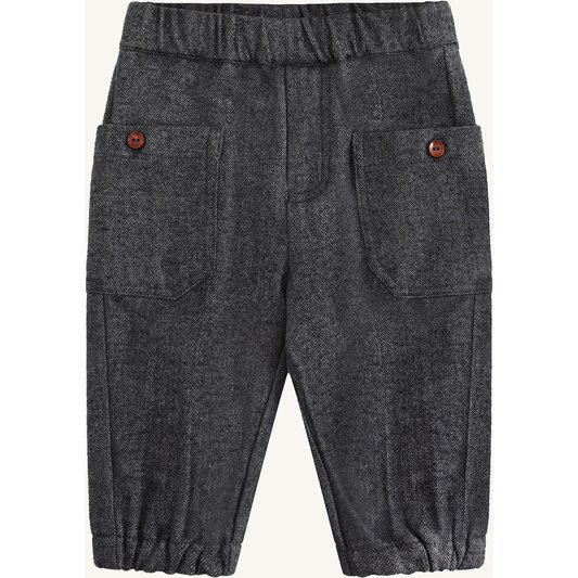Hust & Claire HCTue Herringbone Trousers 1202 Grey Blend
