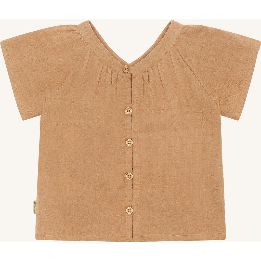 Hust & Claire Shirt HCRoselyn  dobby mousselin Shirts 3690 Warm Sand