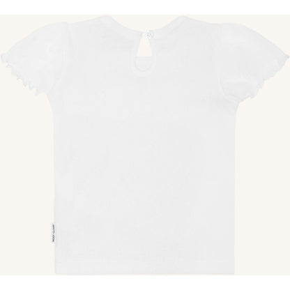 Hust & Claire T-shirt HCAlma basic pointelle T-shirt S/S 3246 White