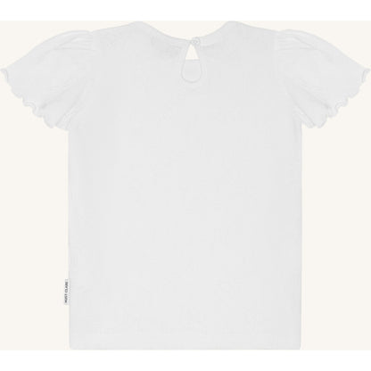 Hust & Claire T-shirt HCAlma basic pointelle T-shirt S/S 3246 White