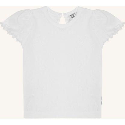 Hust & Claire T-shirt HCAlma basic pointelle T-shirt S/S 3246 White