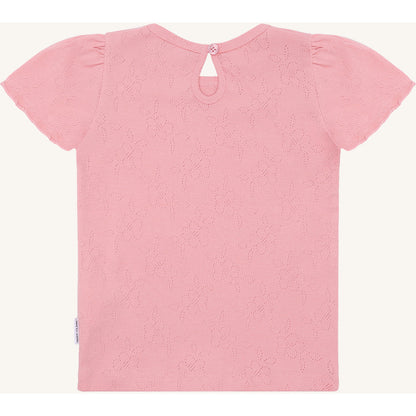 Hust & Claire T-shirt HCAlma basic pointelle T-shirt S/S 3761 Shell
