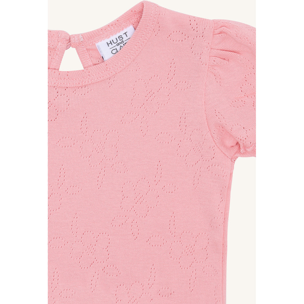 Hust & Claire T-shirt HCAlma basic pointelle T-shirt S/S 3761 Shell
