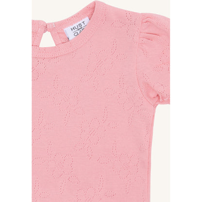 Hust & Claire T-shirt HCAlma basic pointelle T-shirt S/S 3761 Shell