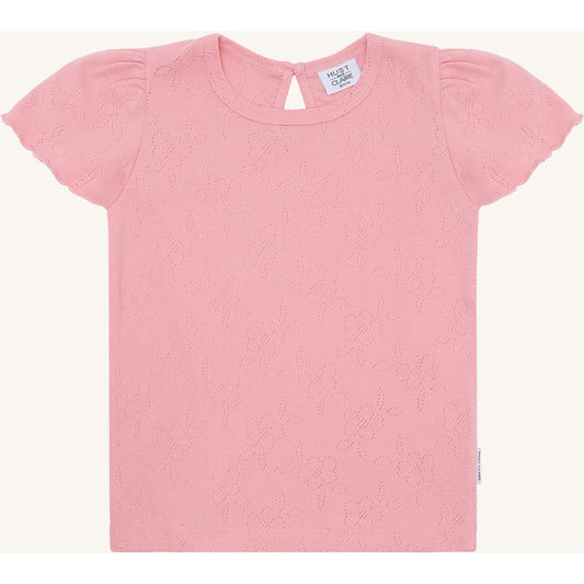 Hust & Claire T-shirt HCAlma basic pointelle T-shirt S/S 3761 Shell