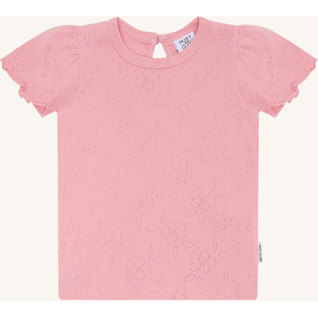 Hust & Claire T-shirt HCAlma basic pointelle T-shirt S/S 3761 Shell