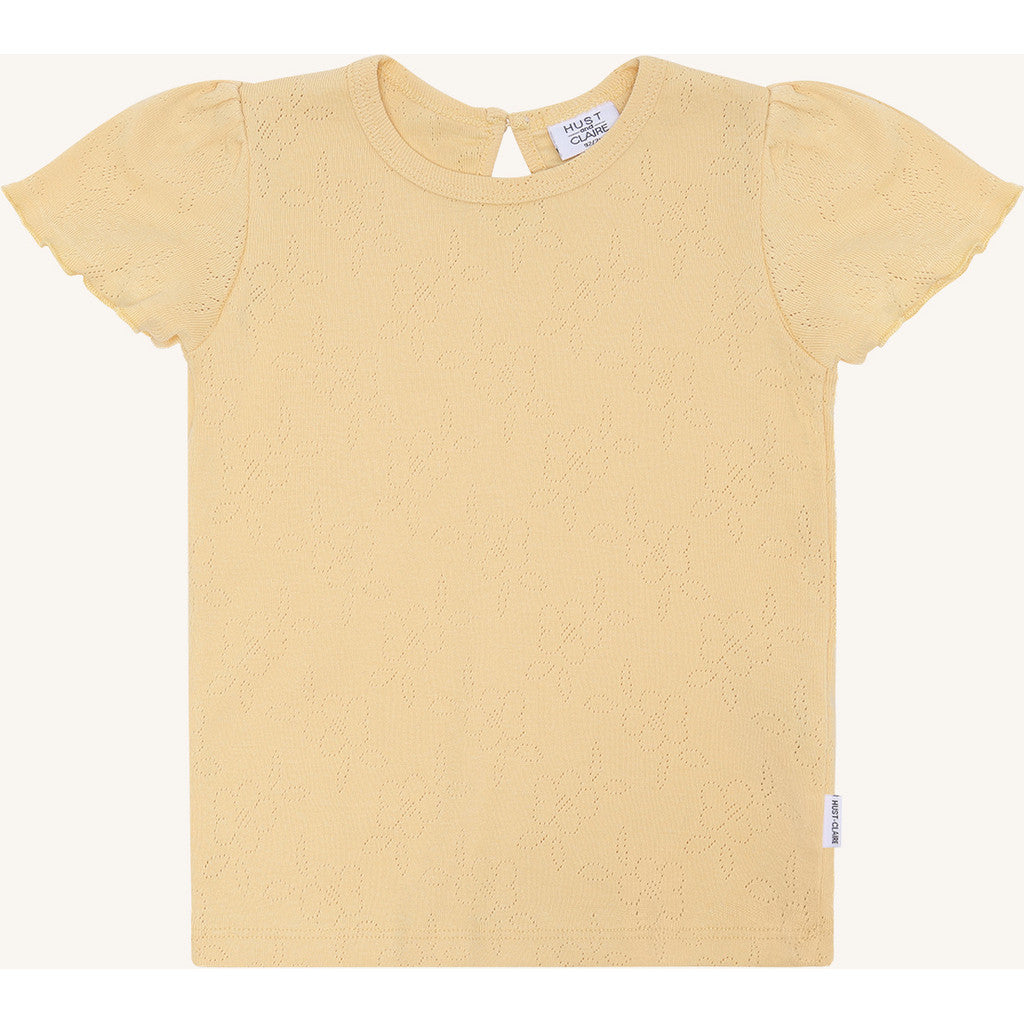 Hust & Claire T-shirt HCAlma basic pointelle T-shirt S/S 4614 Nectar