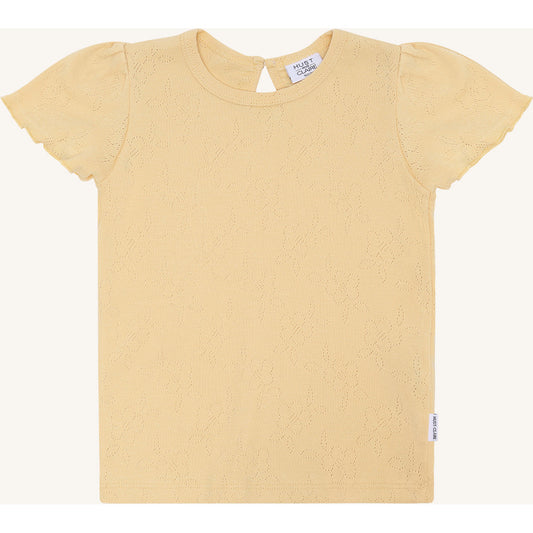 Hust & Claire T-shirt HCAlma basic pointelle T-shirt S/S 4614 Nectar