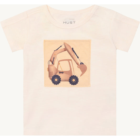 Hust & Claire T-shirt HCAugust Slub Backhoe appl. T-shirt S/S 3270 Ivory